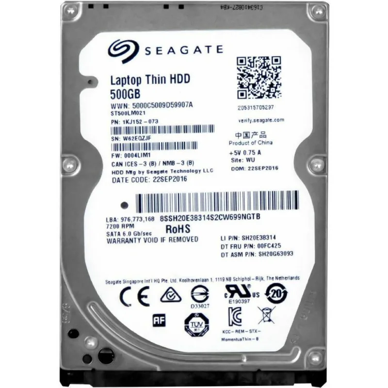 Hd Sata Seagate 500gb 7.2k 2.5 Laptop Thin Hdd St500lm021