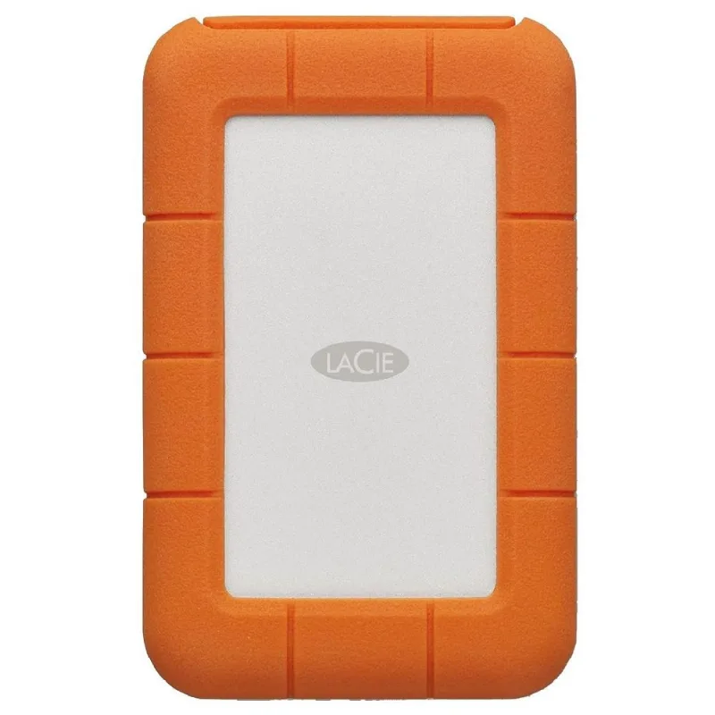 HD Externo 4TB Portátil Lacie Rugged - USB-C - Laranja - STFR4000800