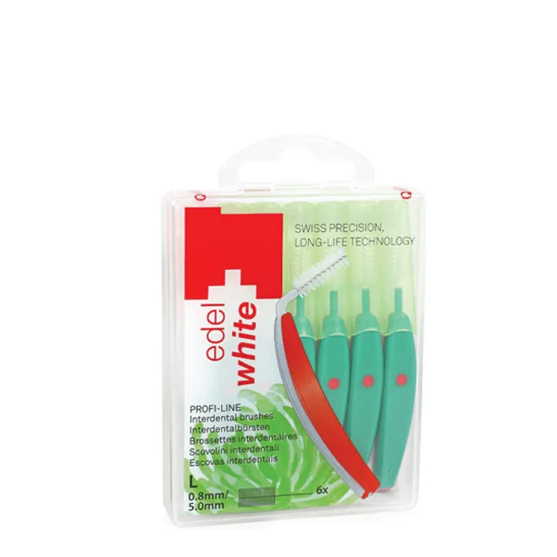 Escova Interdental Flexível Edel & White Easy Flex L 0,8mm X 5,0mm 6 Unidades