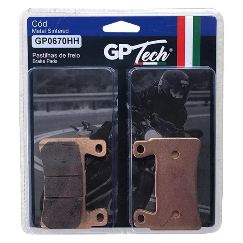 Pastilha Freio GP Tech 0670HH Harley Davidson 883 2014-17 / Herita Dianteira (MP)