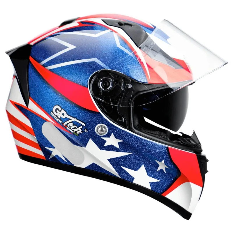 Capacete GP Tech V128 USA Azul E Vermelho 58 (MP)