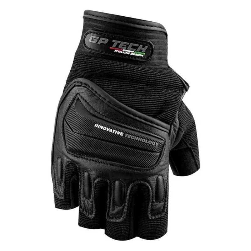 Luva Para Motoqueiro GP Tech Essence Meio Dedo Preto GG-XL (MP)