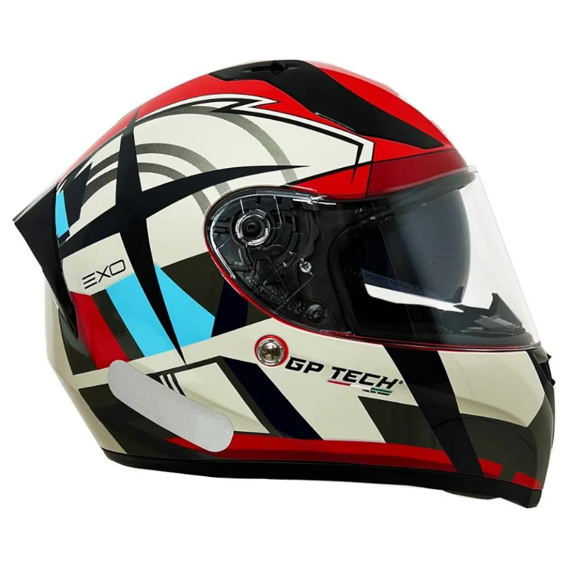 Capacete GP Tech V128 Exo Vermelho E Cinza 61 (MP)