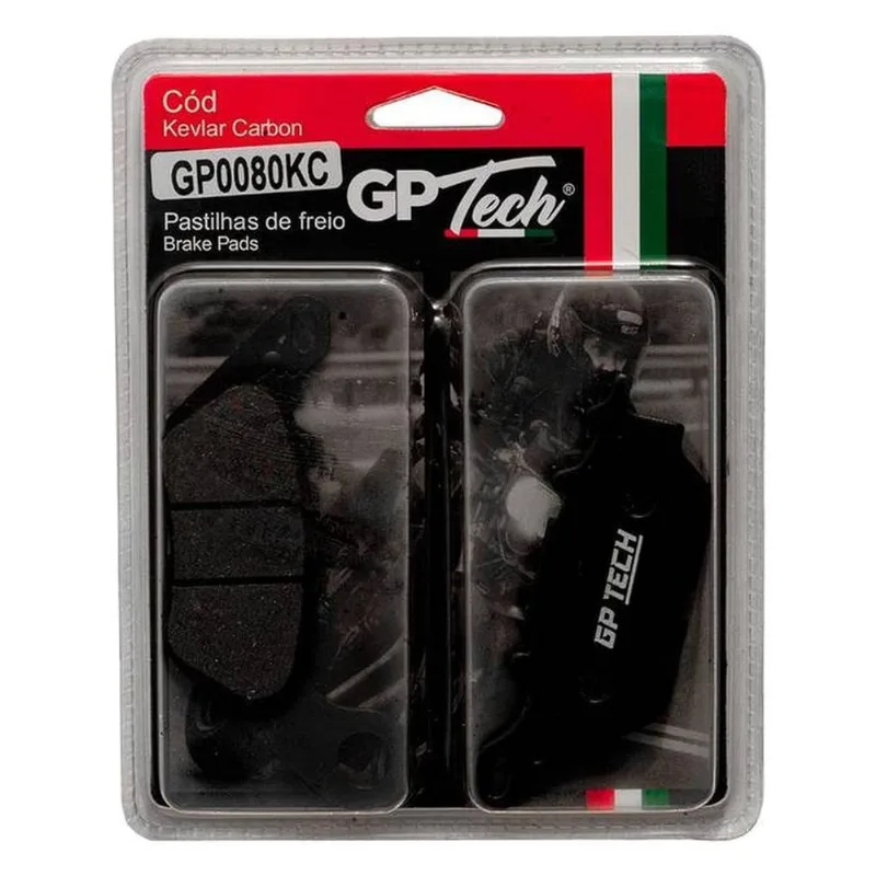 Pastilha Freio GP Tech 0080KC Factor 125 / Crypton 115 / Fazer 150 / (T) Nmax 160 Dianteira (MP)