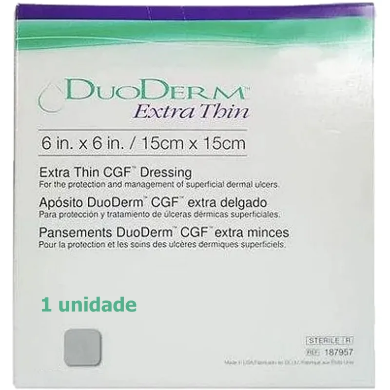 Curativo DuoDERM Convatec Extra Fino 15x15cm - unidade - Convatec - Medicamentos E Saúde