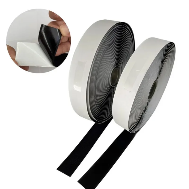 Fecho De Contato Velcro 2Cm Com Cola Com 25 Metros 072 - Preto