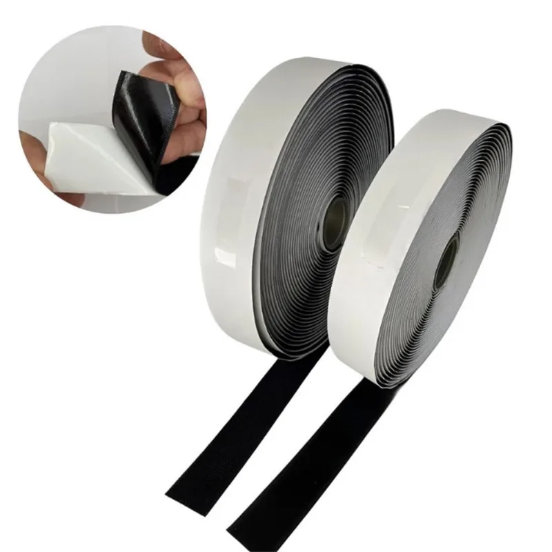 Fecho De Contato Velcro 5Cm Com Cola Com 25 Metros 072 - Preto