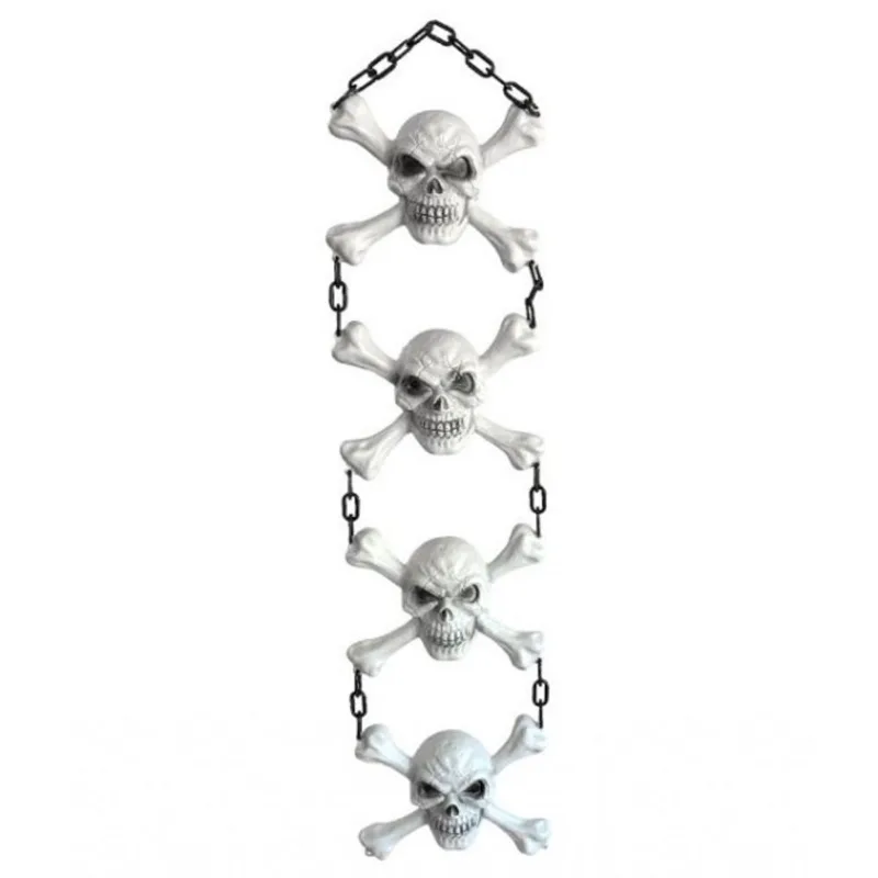 Portal Caveira na Corrente com 4 Halloween