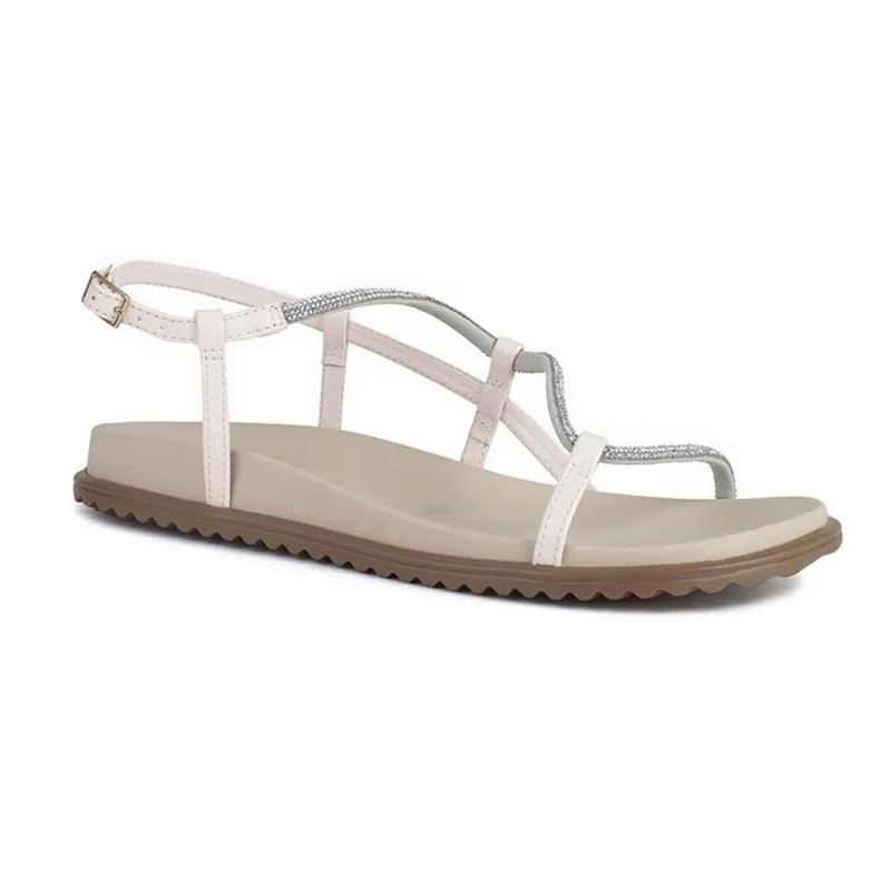 Sandália Papete Rasteira Strass Sua Cia 828614582 Feminina