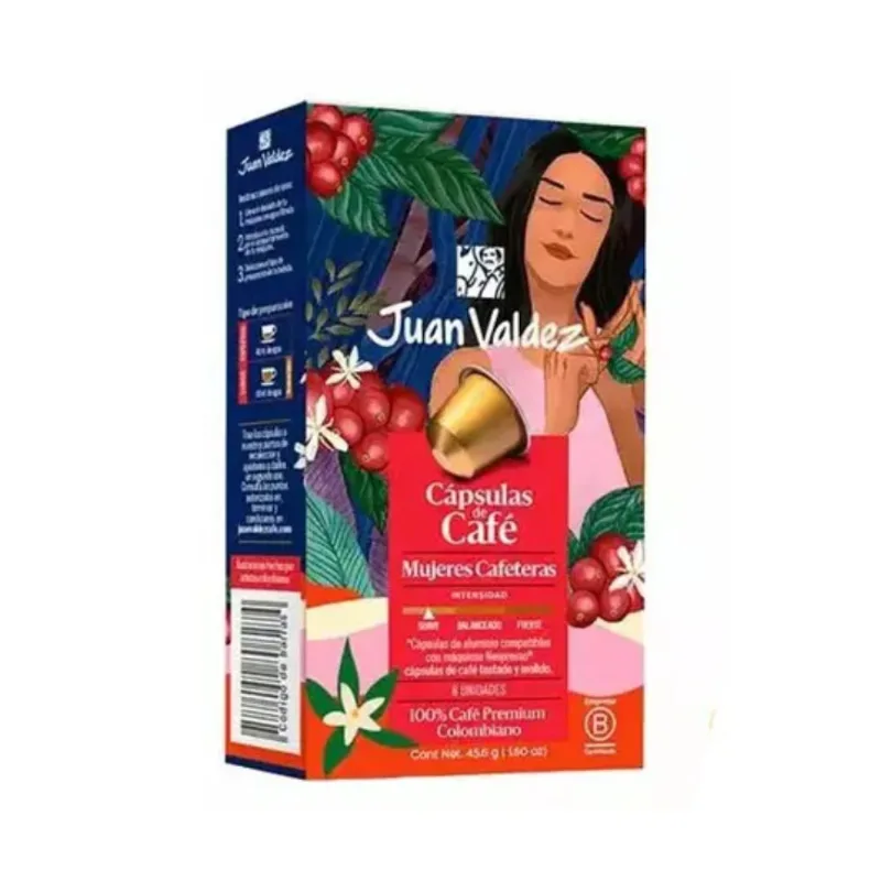 Cápsula de Café Mujeres Cafeteras Juan Valdez 44,8g com 8 Unidades