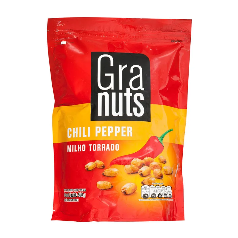 Chili Pepper Milho Torrado Granuts Pacote 520g