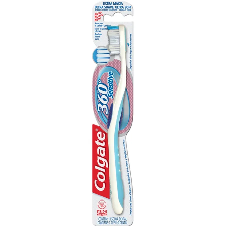 Escova Dental Extra Suave E Macia 360º Colgate Sensitive Pro Alívio - COLGATE - Higiene E Beleza