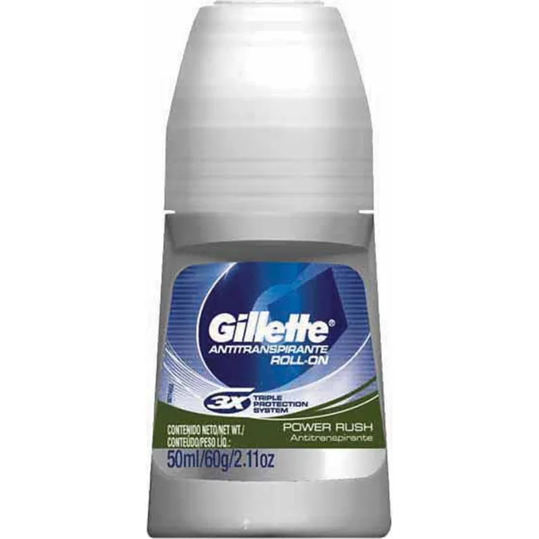 Desodorante Roll On Gillette 50ml Masculino Power Rush Unit - GILLETTE - Higiene E Beleza