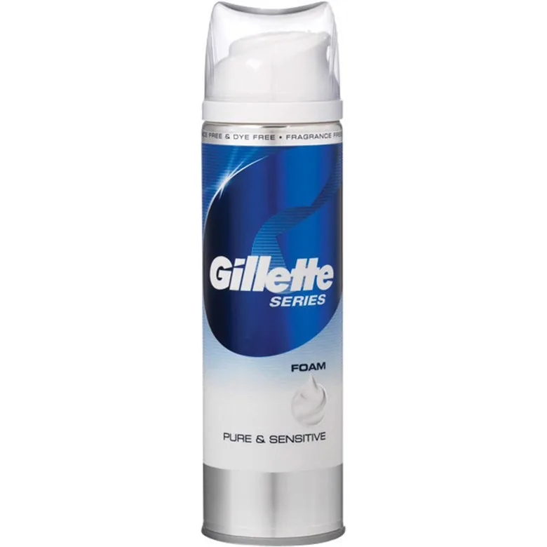 Espuma De Barbear Sensitive Gillette Mach3 245g - GILLETTE - Higiene E Beleza