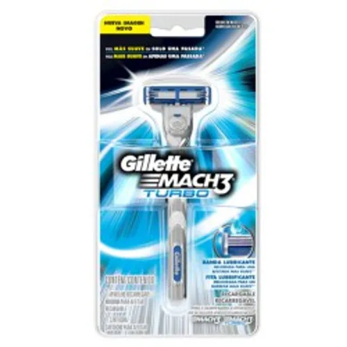 Aparelho Gillete Mach3 Turbo 2 Cartuchos - GILLETTE - Higiene E Beleza