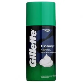 Espuma De Barbear Mentol Gillette Foamy 175g - VIZIR - Higiene E Beleza