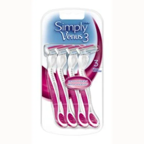 Aparelho Depilatório Gillette Venus 3 Feminino Simply C/4 - GILLETTE VENUS 3 - Higiene E Beleza
