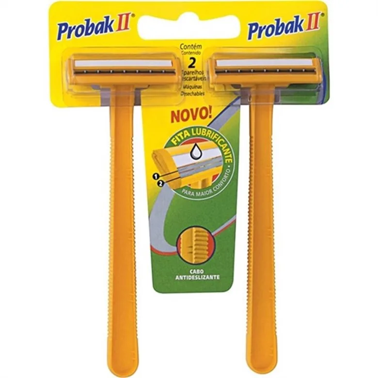 Aparelho De Barbear Descartável Probak Ii Gillette 2 Unidades - PROBAK