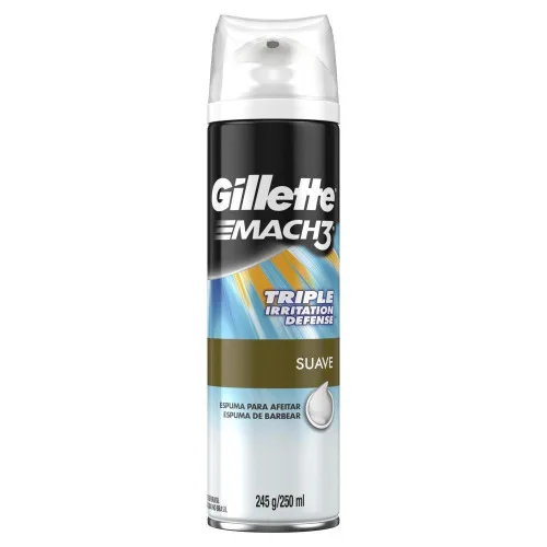Espuma De Barbear Refrescante Gillette Mach3 245g - GILLETTE - Higiene E Beleza
