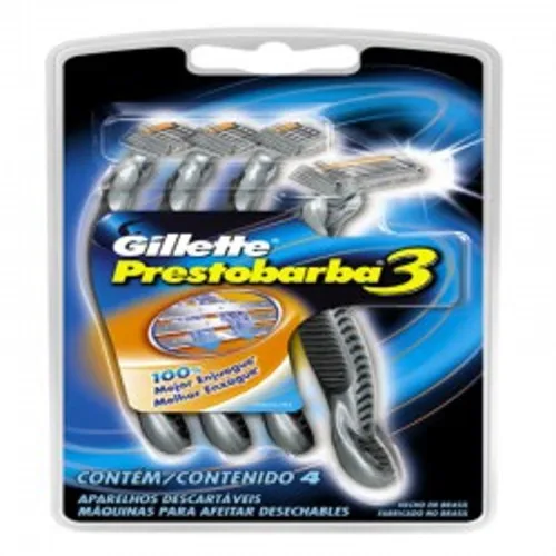 Aparelho Barb Prestobarba Vermelho F1 3 Lam C/4 - PRESTOBARBA 3 - Higiene E Beleza