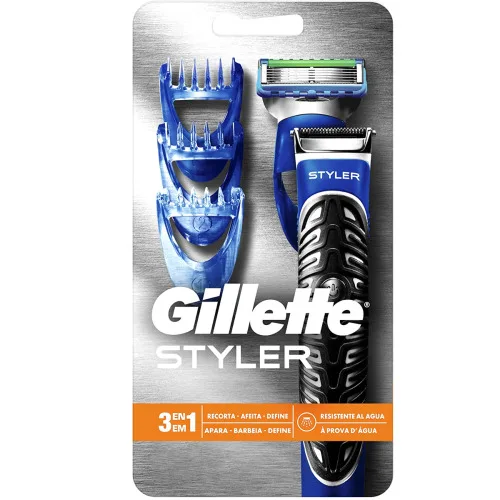 1 Aparelho De Barbear, 1 Carga, 3 Pentes E 1 Pilha Gillette Fusion Proglide Styler - GILLETTE PROGLIDE - Higiene E Beleza