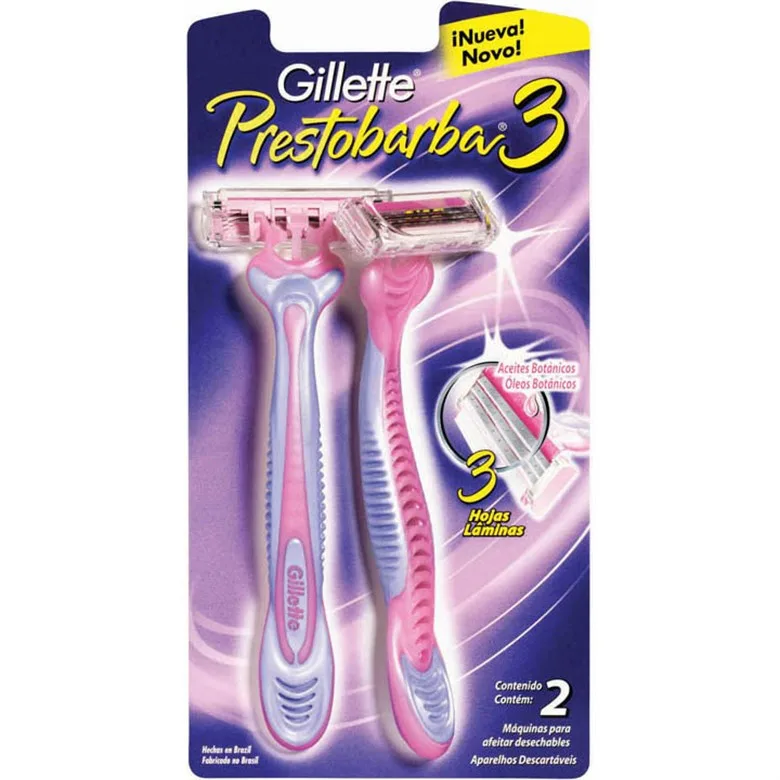 Aparelho De Depilar Descartável Gillette Prestobarba3 2 Unidades - GILLETE - Higiene E Beleza