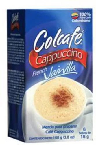 Colcafe: Cappuccino Mix French Vanilla Coffee, 3.80 Oz - COLCAFÉ