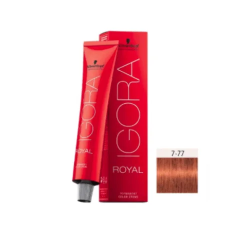 Tinta Igora Royal Hd 7.77 Louro Medio Cobre Extra Schwarzkopf - SCHWARZKOPF