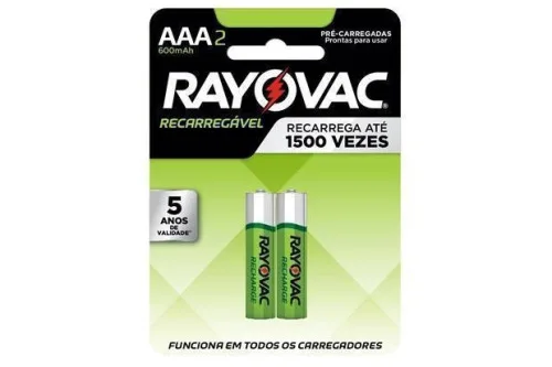 Pilha Rayovac Recarregavel Aaa C 2 - RAYOVAC - Bazar