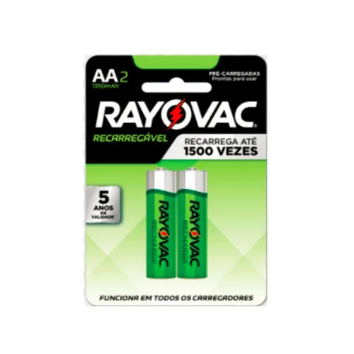 Pilha Rayovac Recarregavel Aa C 2 - RAYOVAC - Bazar