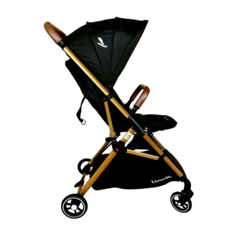 Carrinho De Bebê Premium Baby Zurich Até 22kg Preto E Marrom (MP)