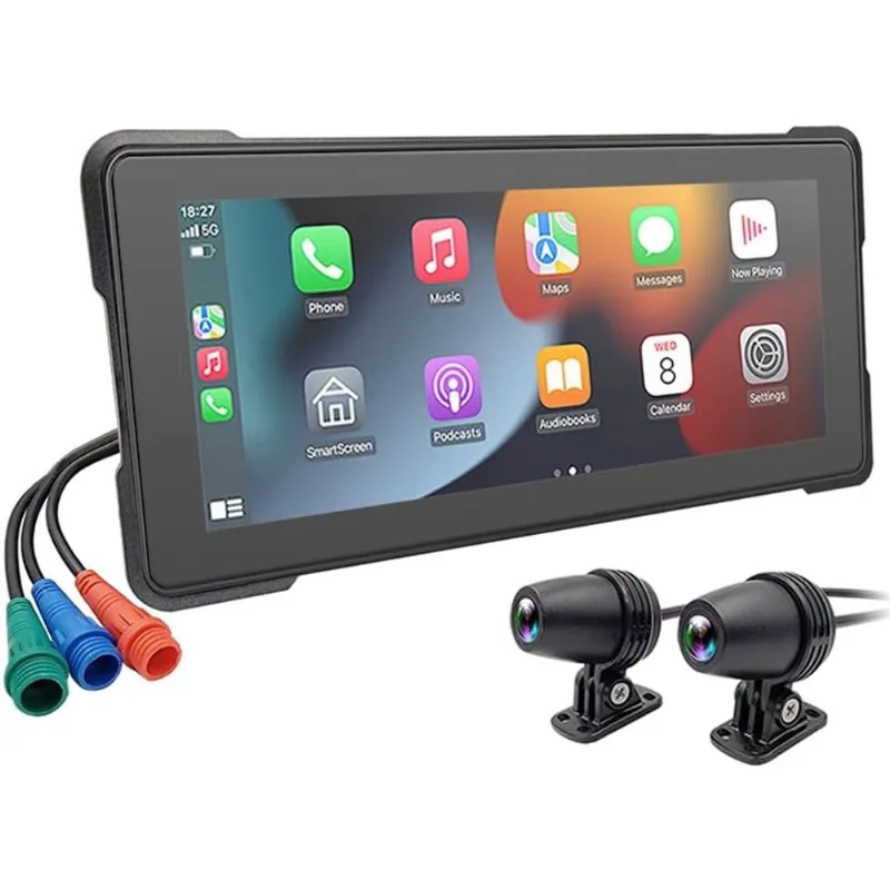 DVR De Motocicleta Carplay GPS Monitor 6.86