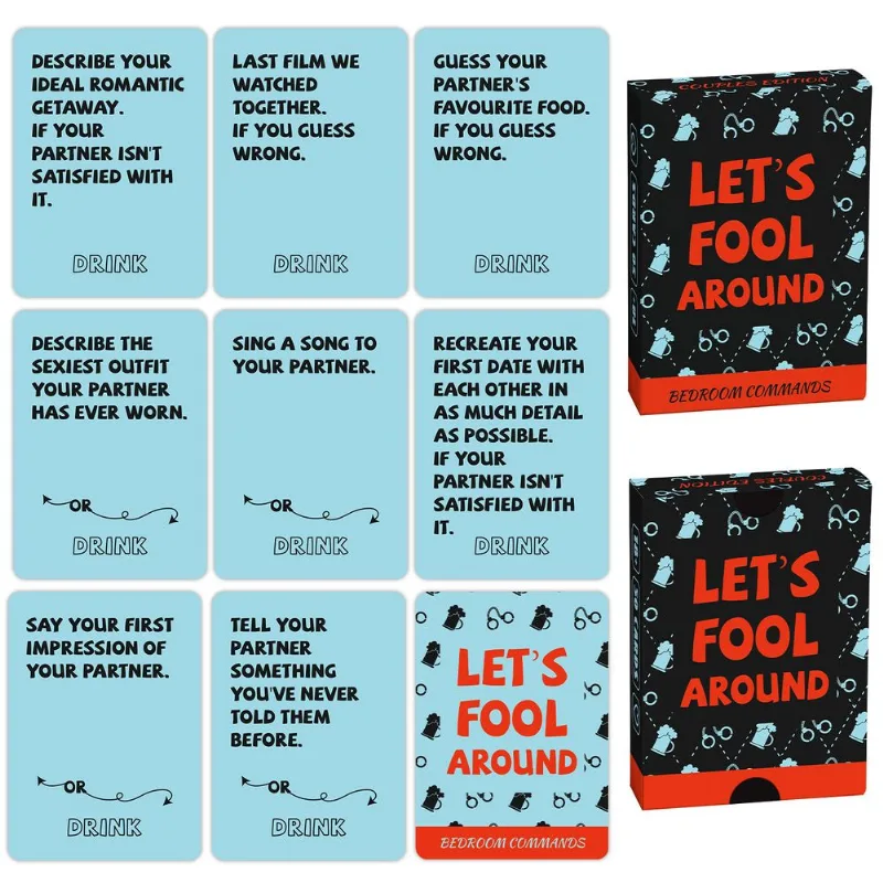 Jogo De Cartas Para Casais Let's Fool Around 50 Date Night Cards