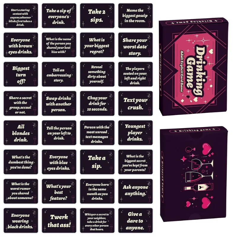 Drinking Party Card Game 50 Cartas De Desafio Divertidas Para Adultos