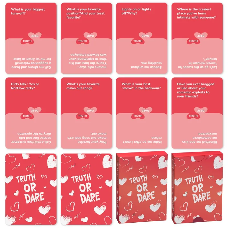 Jogo De Cartas Truth Or Dare 50 Adult Party Challenge Cards