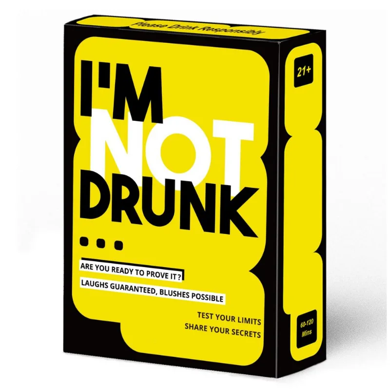 Jogo De Cartas De Bebidas I'm Not Drunk Para Noites De Festa Para Adultos