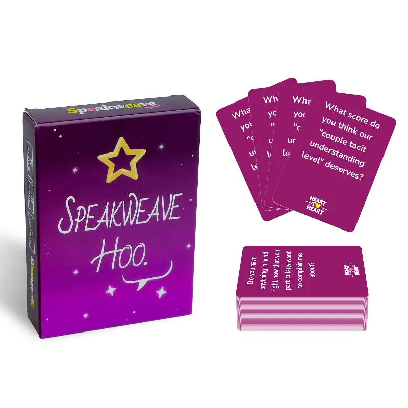 Deck De Jogo De Cartas De Conversação Speakweave Hoo Para Casais