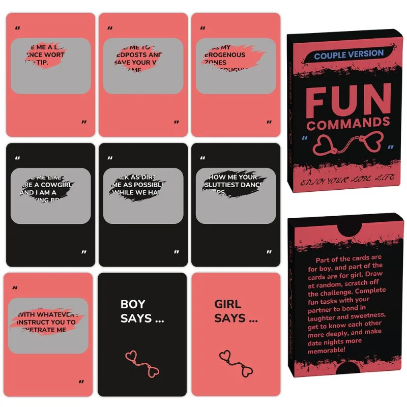 Scratch Off Card Game Fun Commands Couples Date Night