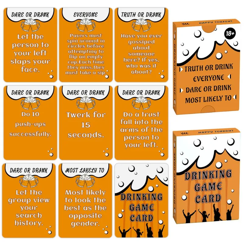 Bebendo Cartas De Jogo Truth Or Drink Para Festas De Adultos