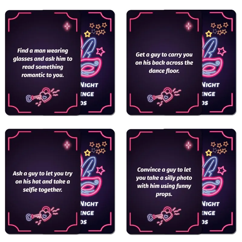 Cartões De Desafio Party Game Girls' Night Para Mulheres