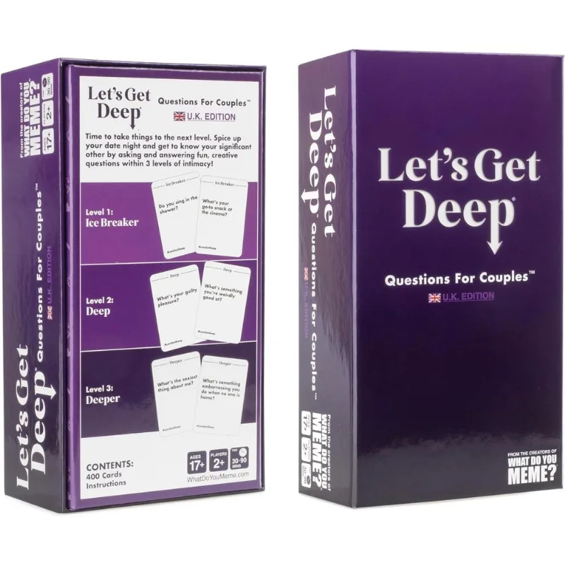 Jogo De Cartas Let's Get Deep Questions For Couples Uk Edition