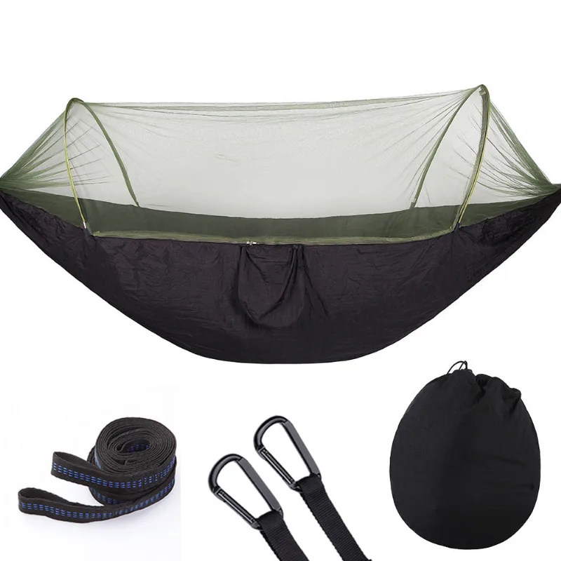 Rede Com Mosquiteiro Ao Ar Livre 290x140cm Poliéster Preto