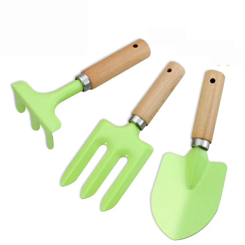 Conjunto De Ferramentas De Jardim Para Crianças: Pá, Ancinho E Garfo, Três Peças