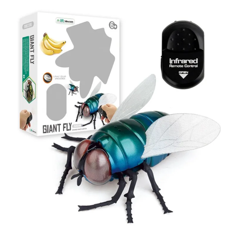Brinquedo De Pegadinha Mosca Gigante Infravermelha Com Controle Remoto