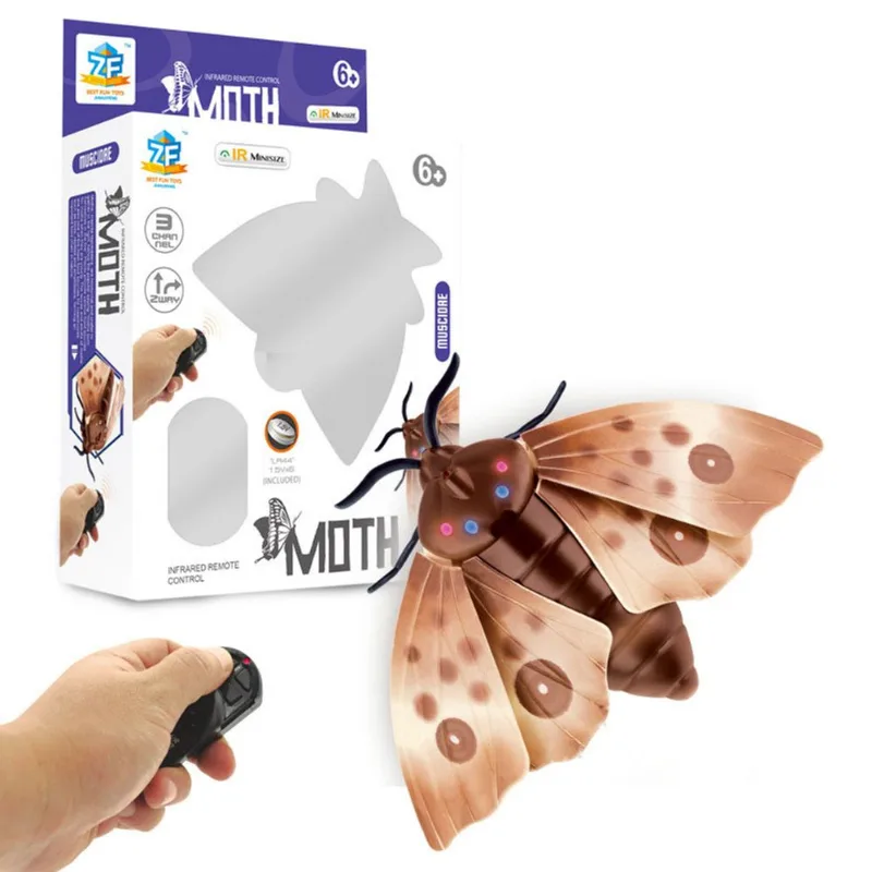 Brinquedo De Pegadinha Mariposa Com Controle Remoto Infravermelho E Led