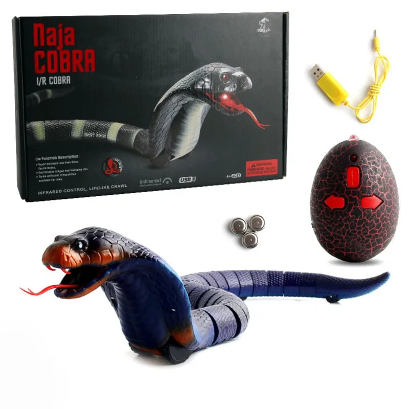Brinquedo De Cobra-cobra Rc Infravermelho Com Rastejar Realista 43 Cm