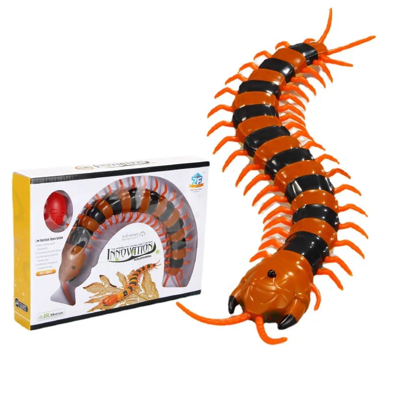 Centopeia De Brinquedo Rc Com Controle Remoto Infravermelho Para Brincadeiras De Pegadinha
