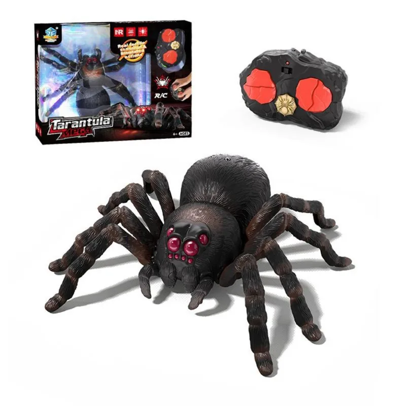 Aranha Tarântula De Controle Remoto Infravermelho Com Olhos De Led Para Crianças