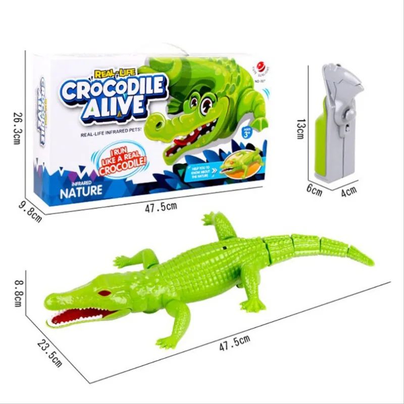 Brinquedo De Crocodilo Com Controle Remoto Para Crianças - Verde