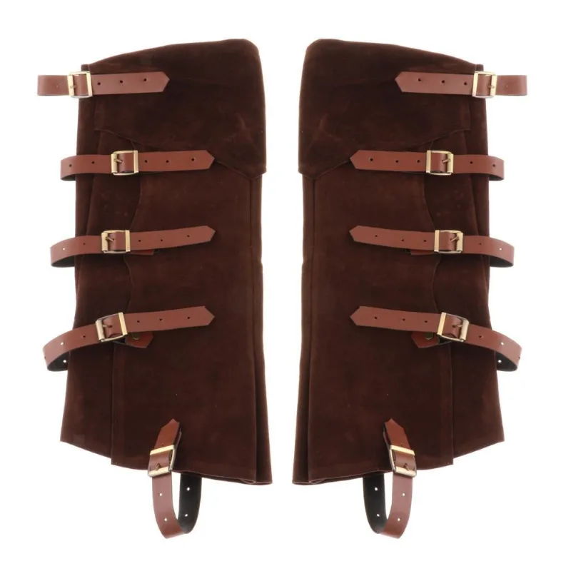Cubrebotas Medievales De Cuero Estilo Vikingo, Protectores De Piernas Para Cosplay